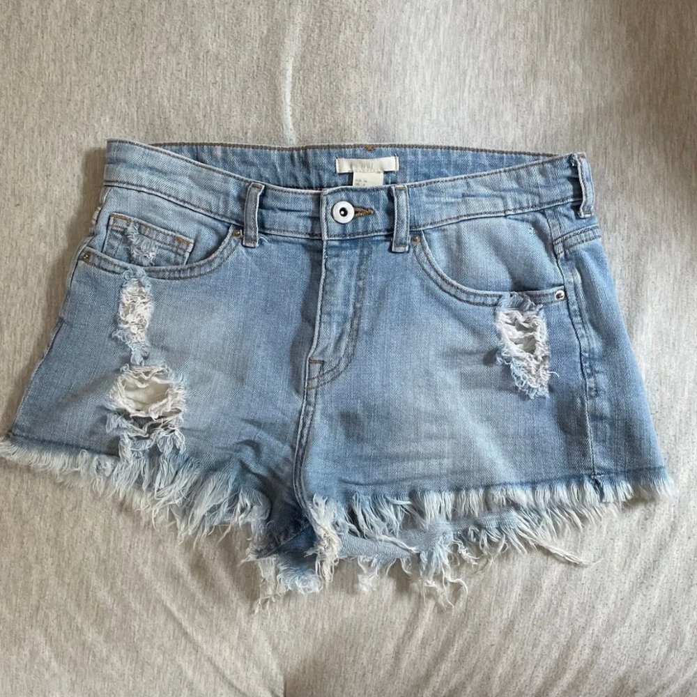 Distressed Jean Shorts